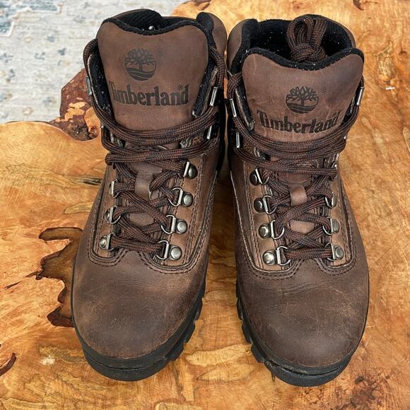 Vintage Timberland Women's 6.5M Hiking Boots | 90s Brown Leather, Thailand Rare - Picture 12 of 12